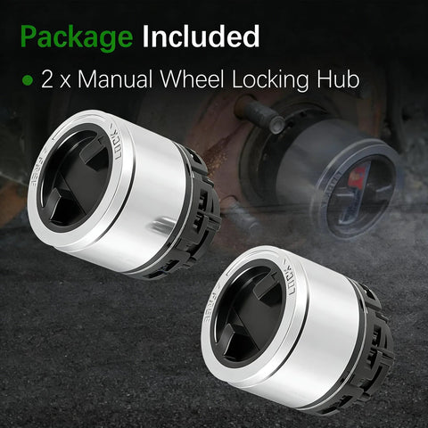 Two Pack Manual Wheel Locking Hub Actuator Assembly For Ford Ranger 1998 2003 For Explorer 1995 2001 And Mazda B Series Pickup 1998 2009 Off Road Ready Heavy Duty Lock Hub Upgrade Replaces F87Z 3B396 BA 1500170 package shown