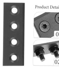 Sliding Barn Door Track Connector Set Replacement Mending Plates For Durable Barn Door Hardware Solid Repair Kit with screws visible