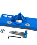 Concealed Hinge Jig For 35mm Cup Holes, Adjustable Cabinet Door Installation Tool With Four-Cutter Carbide Bit And Stop Collar, Kreg