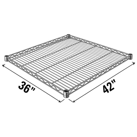 Built Tough Chrome Wire Shelving Rack 36 By 42 Inches Heavy Duty Steel Storage Shelves NSF Certified Adjustable Unit For Kitchen Pantry Garage Shop Or Commercial Space 2 Pack Rock Solid Setup