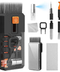 All In One Keyboard Cleaner And Laptop Cleaning Kit With Screen Safe Tools For MacBook And Electronics shown with brush set