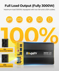 3000W Pure Sine Wave Inverter For Off Grid Power Systems And RVs Converts 12V DC To 120V And 110V AC With 15A 20A Outlets