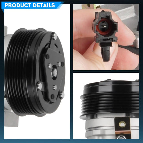 Brand New AC Compressor With Electric Clutch Direct Bolt Up Fitment For Subaru Forester 2011 To 2013 2.5 Liter Naturally Aspirated detailed view.