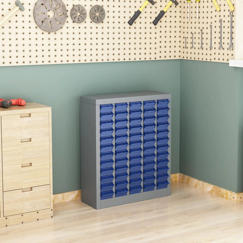 60 Drawer Tool Storage Cabinet With ABS Drawers Bolt Nut Organizer Parts Box And Hardware Shelving Unit For Garage And Workshop