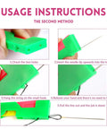Instructional image showing usage of the Senior Friendly Automatic Needle Threader Set For Sewing Machines, step-by-step guide.