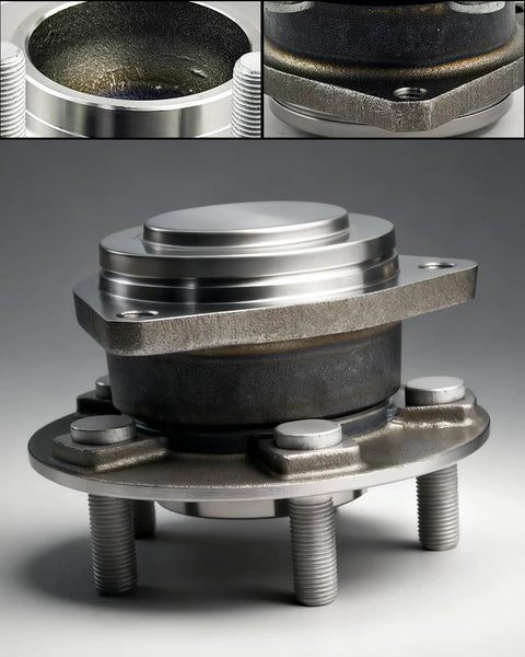 Front view of Front Wheel Bearing And Hub Assembly 2Pcs Fit For 2012 2019 Dodge Charger Challenger And 2012 2019 Chrysler 300 5 Lug Non ABS Drop In Ready Replacement Wheel Hub Kit For Front Axle.