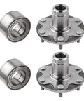 Two Front Wheel Hub Bearing Assemblies With ABS Sensor For Toyota 4Runner 1996 To 2002 Sequoia 2001 To 2007 Tacoma 1995 To 2004 And Tundra 2000 To 2006 Replacement 4350204040 9036954001