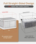 Hella Roomy 92 Quart Clear Plastic Storage Bins With Snap Lids, 4 Pack Stackable Tote Containers showing full straight-sided design.