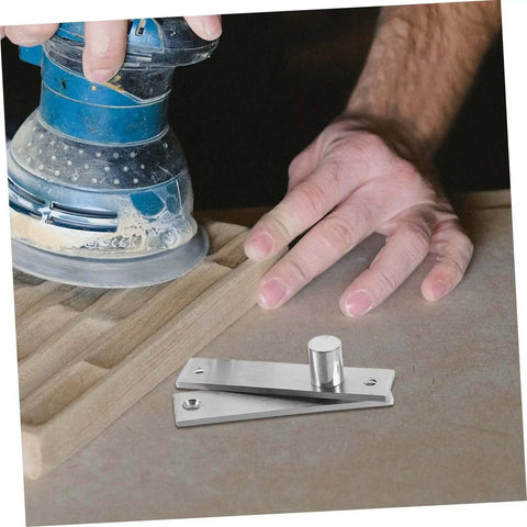 Woodworker using sander with Hidden Pivot Hinge 1Set Heavy Duty Door Hardware With 180 Degree Rotatable Design for concealed applications