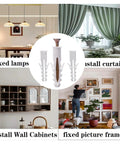 Image showing a Set Of 100 White Plastic Wall Expansion Anchors 2.5 By 0.7 Cm Hollow Wall Plugs for securing fixtures.