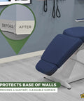 4 Inch Dry Back Vinyl Wall Base 120 Foot Roll Flexible Toe Vinyl Trim for Floors and Baseboards on medical room wall