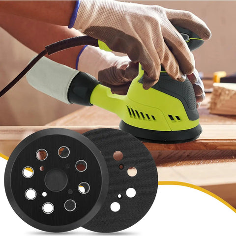 5 Inch 8 Hole Hook And Loop Replacement Sander Pads For Ryobi And Ridgid Random Orbital Sanders Backing Pad Replacement Fits PCL406
