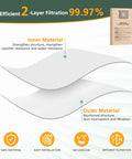 Diagram showing 2-layer filtration of 12 Pack Vacuum Bags For 6 To 10 Gallon Wet Dry Shop Vacuums No Fuss Heavy Duty Replacement Disposable Filter Bags