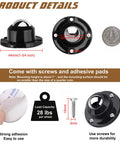 Heavy Duty Self Adhesive Swivel Caster Wheels 1 Inch Black For Furniture Replacement with detailed dimensions and load capacity.