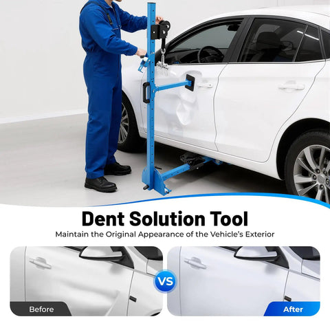 Car Dent Repair Tool With 120 Degree Adjustable Pulling 1763 Pounds Of Pulling Power Retractable Base For Easy Access And Dents Fixed Fast On Cars Trucks And SUVs used on white car door dent