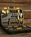 Open Beefy Auto Repair Tool Set For Home DIY In Plastic Storage Box With Screwdriver And Hammer All In One Hand Tool Kit