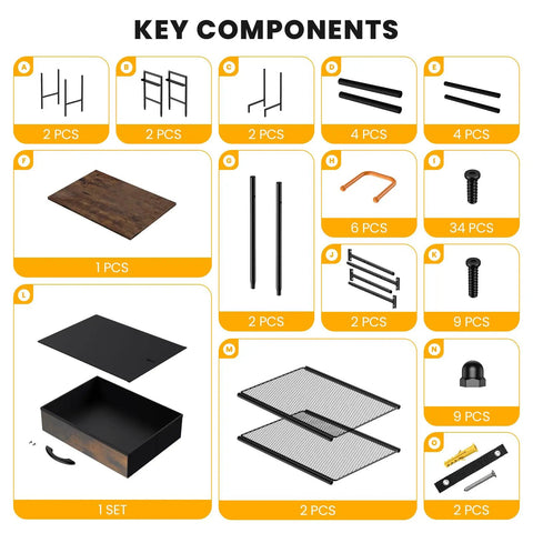 Key components of Floor Guitar Stand With 4 Holders And 3 Tiers, Go To Multi Guitar Rack for assembly and setup.