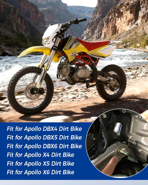 Beefed Up Stainless Steel Swing Arm Bolt Bushing Kit For Dirt Bikes 110cc 125cc Fits X4 X5 X6 DBX Series Rear Axle Bearings Upgrade For Smoother Off Road Suspension And Grippy Traction. Apollo DBX4 DBX5 DBX6 dirt bike swing arm bushing kit, silver