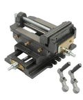 5 Inch Cross Slide Drill Press Vise For Metal Milling With Two Way X Y Movement Built Tough Heavy Duty Clamp Machine Black Finish Ideal For Precision Workpieces And Accurate Drilling. black iron cross slide vise with X Y adjustment and handles
