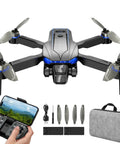 Foldable FPV Drone For Kids And Adults With 1080P HD Camera Carry Case Gesture Control Selfie Altitude Hold One Key Takeoff Landing And 3D Flips Beginner Friendly Dope Aerial Fun For All shown with controller and accessories in carry case