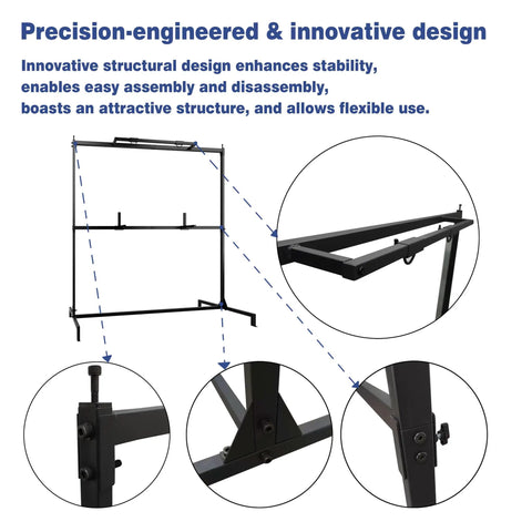 Heavy Duty Archery Target Stand showing adjustable metal frame and joints, suitable for various target types and outdoor use.