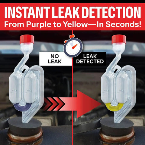 Combustion Leak and Head Gasket Test Kit With 8 Oz Leak Detection Fluid Over 100 Tests Includes Tester and Nozzle Made in USA Pro Grade