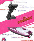 Spider Hero RC Boat With LED Lights, Spray Function, 2.4GHz Remote, Dual Rechargeable Batteries, Kid Friendly Pool Toy