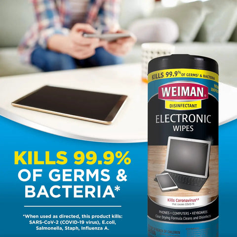 Disinfecting Electronic Cleaning Wipes 30 Count For Devices And Gadgets, Kills Ninety Nine Point Nine Percent Of Germs, packaging