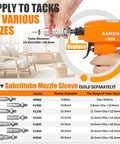 Premium Pneumatic Decorative Nailer 41 By 64 Inch Compact Deco Nail Gun with muzzle sleeve for various tack sizes.