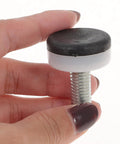 Close-up of Adjustable M10 Furniture Leveling Foot with ABS and iron insert showing tread detail.