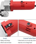 Acivirdde Electric Sheet Metal Shears For Precise Cuts And Heavy-Duty Projects with sliding switch and carbon brush access.