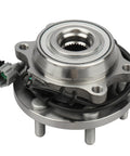 Front view of Six Lug Wheel Hub Assembly 515065 for Nissan Frontier 2005-2015, Pathfinder 2005-2012, Xterra 2005-2015, and Suzuki Equator 2009-2012 with ABS