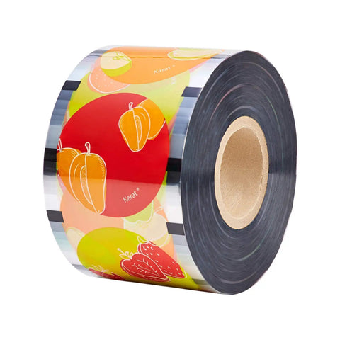 95mm PP Sealing Film Roll With Fruit Graphic Design For Sealing Machines, Generic Seal Film, 3,830 Cups Per Roll, Works With ET-99 Sealing Machine, Cutter Base A Required