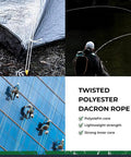 Beefy Heavy-Duty PolyDac Rope for camping and fishing, 3/8 inch by 600 feet, polyester and polyolefin core, white