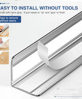 Hella Sick 4 Pack Stainless Steel Wall Corner Protectors Badass 304 Rust Proof Corner Guards detail of installation with glue.