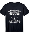 Paragliding Performance Tee For Pilots And Paraglider Fans Moisture Wicking UPF 50 Tech Shirt with paramotor design