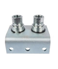 Heavy Duty Half Inch NPT Hydraulic Quick Release Coupling With Double Breakaway Bracket For Agricultural Push Pull Hydraulic Couplers TL39-B Style Built To Last Farm Grade Quick Disconnect on white background