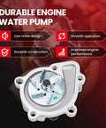 Premium Engine Water Pump For Kia Optima Rondo Sorento Sportage 2011 Through 2021 Heavy Duty Gas Motor Cooling Replacement, close-up view.