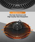10 Pack UFO LED High Bay Light 250W 37500LM 5000K Daylight IP65 showing die-cast aluminum construction and heat dissipation features.