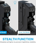 Three Way Access Biometric Gun Safe For Handgun With Fingerprint Recognition PIN Code And Key Backup in normal and low visibility modes