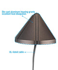 Low Voltage LED Deck Lights 5CCT 12-24V AC DC Triangle Stair Railing Light IP65 Aluminum Outdoor Landscape Step Lighting