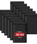 Black Bubble Mailers 4x8 Inch Self Seal Adhesive Padded Envelopes 200 Pack Waterproof With Inner 4x7 Inch Usable Size