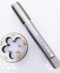 Left Hand 5/8-18 UNF HSS Tap And Die Set For Fine Threading, Includes Long Tap 101mm And Die 38mm, Durable High Speed Steel