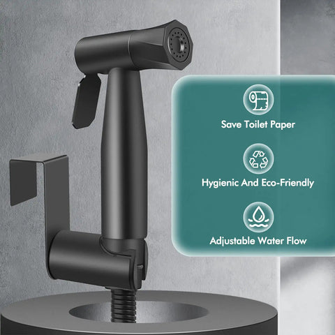 Brass Handheld Bidet Sprayer For Toilet With Premium Stainless Steel Build And 2 Water Settings Leak Free Design Anti Burst Hose