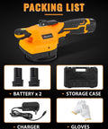 Ultra Lightweight Tile Vibration Tool With Suction Cup 2.3 Lb Workhorse, batteries, storage case, charger, and gloves