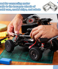 Rotatable Universal Steering Shaft U Joint Coupler Set For RC Cars And Robotics, 4mm To 3.17mm Inner Diameter, installation in RC car