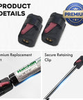 Quick Release Gas Strut End Fittings For 10mm Ball Stud No Tools Needed Replacement End Fitting For Socket Gas Springs Easy Disconnect And Reconnect Extends Gas Spring Life 2 Pack, black with red clip