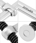 Heavy Duty 8 Inch F Clamp Four Pack With Drop Forged Bar Jaws Two And A Quarter Inch Throat Depth Corrosion Resistant Nickel Chrome Finish Rail Spindle And Handle Built For Pros, 200x60 close-up