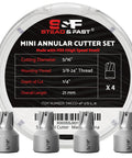 Spot Weld Cutter Drill Bits Set for Auto Body and Car Restoration, 5/16 Inch Cut Diameter, Heavy Duty Annular Cutter Kit