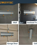Track Saw Guide Rail Mounts 2 Pack Universal ABS Wall And Ceiling Storage Rack with Mounting Hardware in various settings